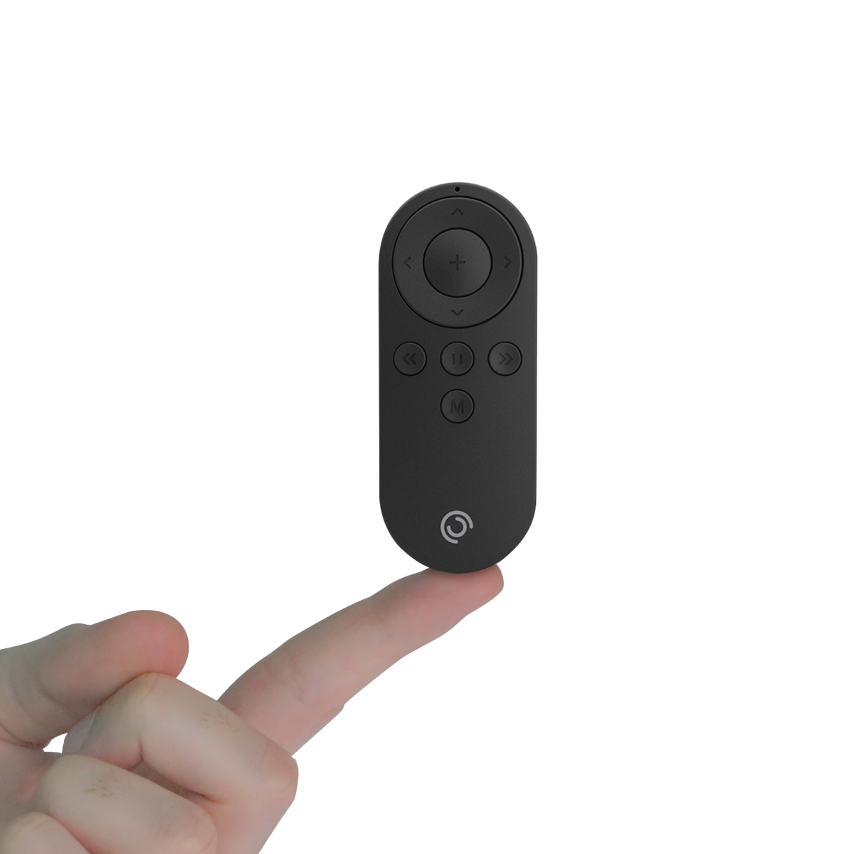 Compact lightweight remote control for Pivo Pods and Max with multiple function buttons and long-distance connectivity.