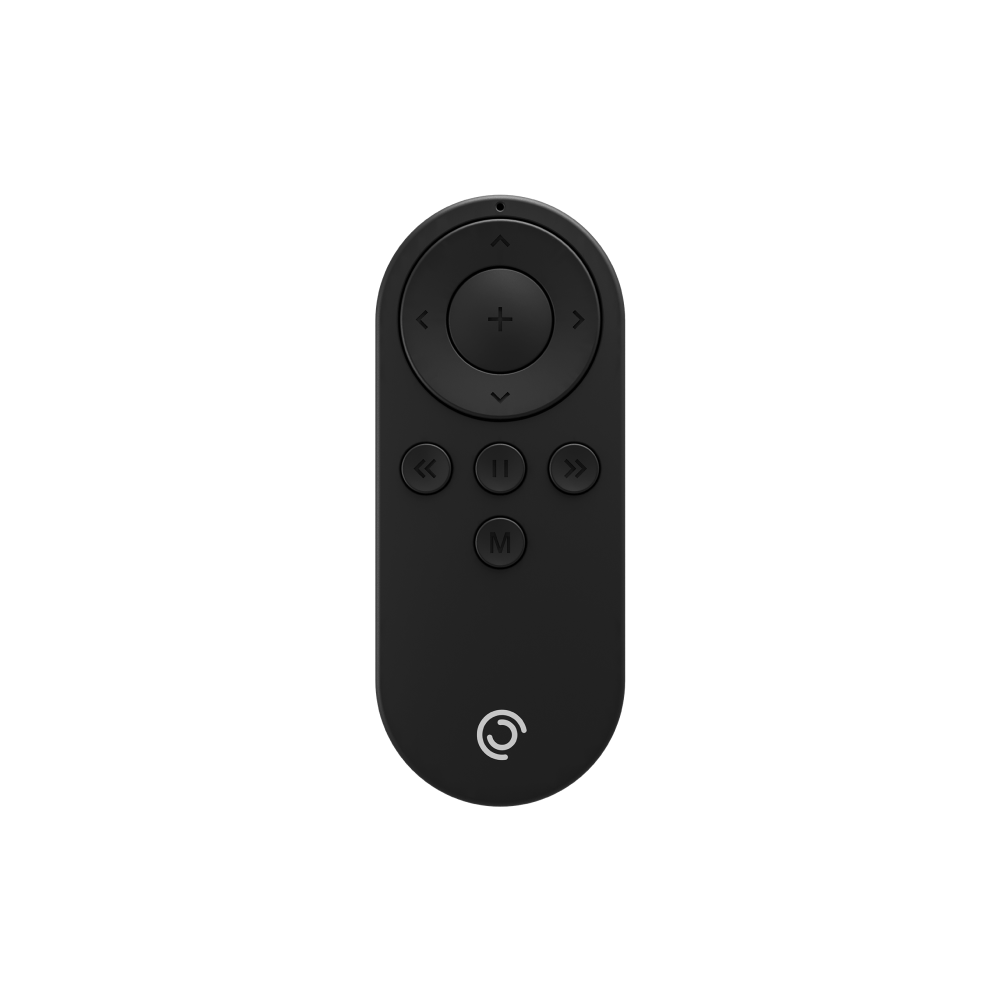 Compact lightweight remote control for Pivo Pods and Max with multi-function buttons and 50-foot range